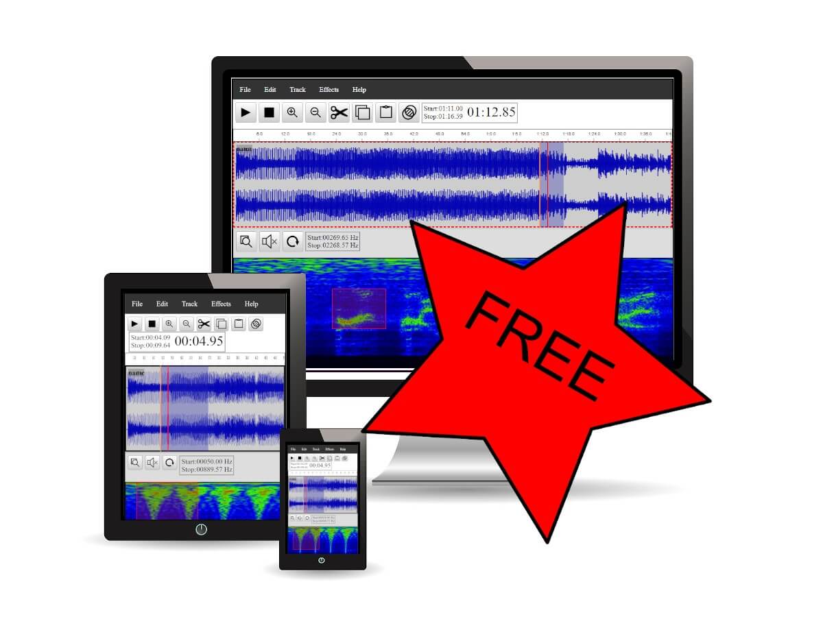 Free Online Sound Editor and Spectrum Player Sound CMD